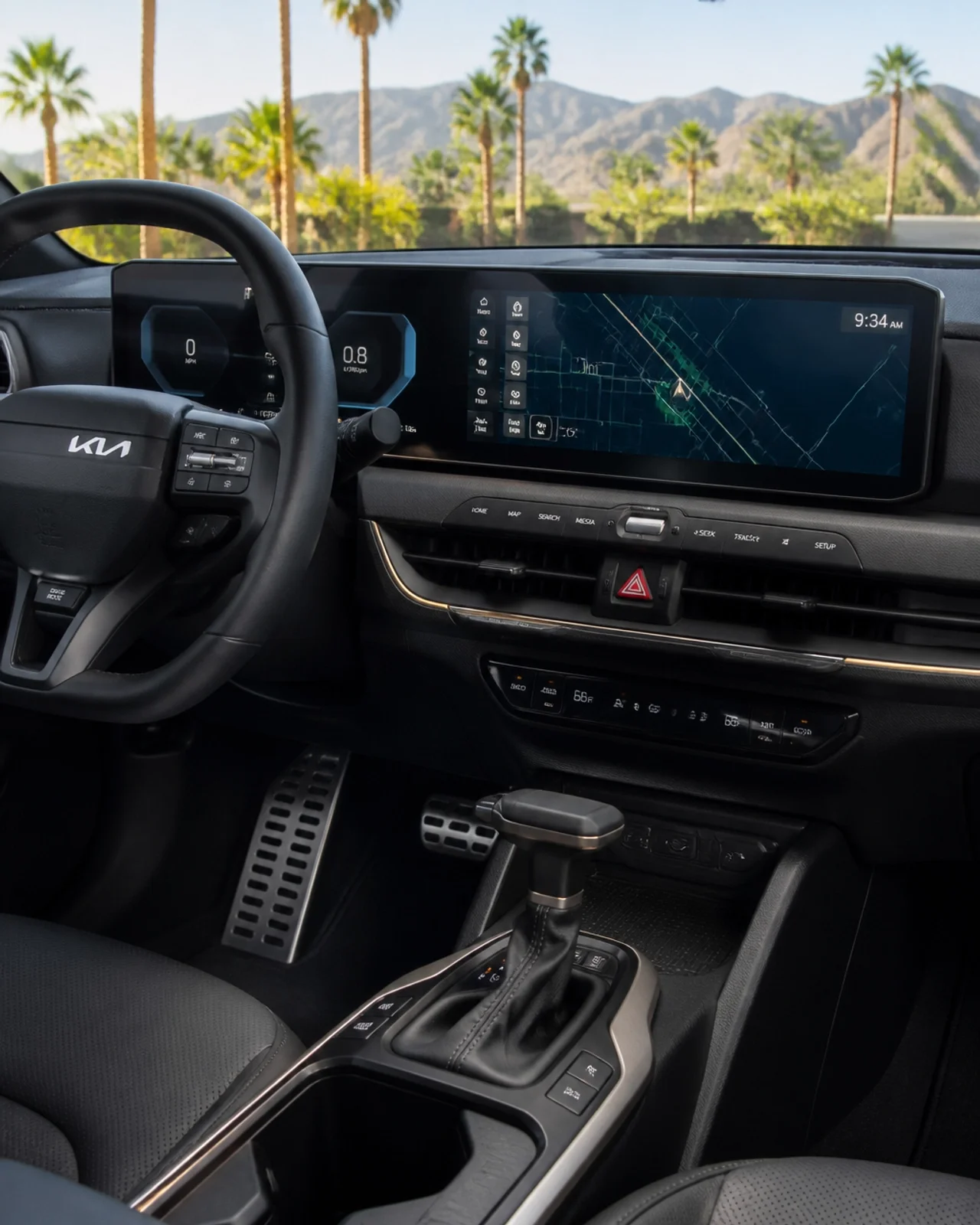 The modern high-tech interior of the 2026 Kia K4